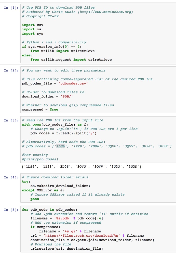 Downloading from PDB using Python – Macs in Chemistry